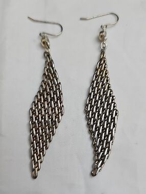 Silver Chain Fringe Drop Earrings - Women Jewelry